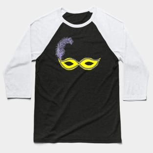 Mardi Gras Mask Baseball T-Shirt